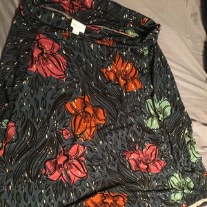 LulaRoe XL floral Azure skirt